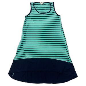 Jones New York Sport Women’s Striped Tank Summer Dress in Green & Black XL